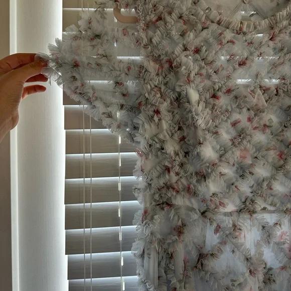 Light blue Needle & Thread Scatter Ditsy Evelyn Backless Gown - Picture 4 of 6